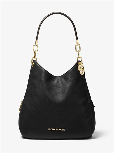 michael kors pebble leather bag|michael kors large shoulder bag.